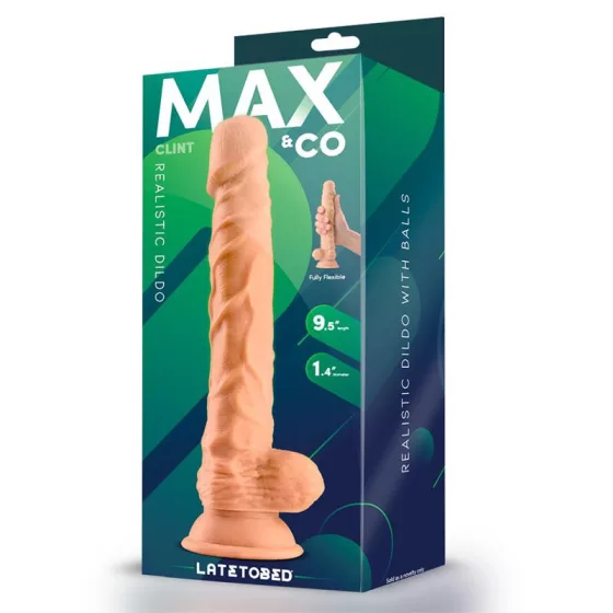 Max & Co – Clint realisztikus, tapadótalpas dildó (24 cm)