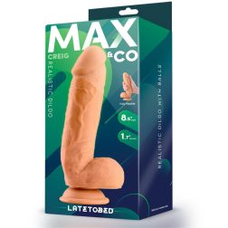 Max & Co Creig realisztikus, tapadótalpas dildó (22 cm)