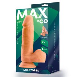 Max & Co Dimi realisztikus, tapadótalpas dildó (19,5 cm)