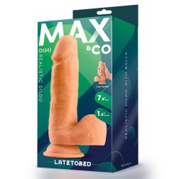 Max & Co Dimi realisztikus, tapadótalpas dildó (19,5 cm).
