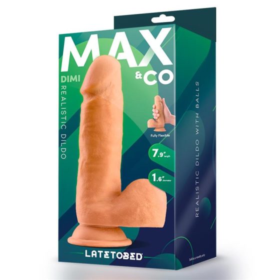 Max & Co Dimi realisztikus, tapadótalpas dildó (19,5 cm)