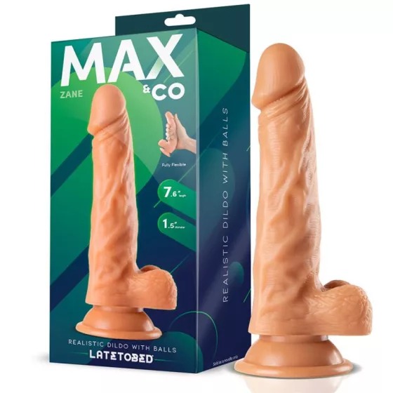 Max & Co – Zane realisztikus, tapadótalpas dildó (19,3 cm)