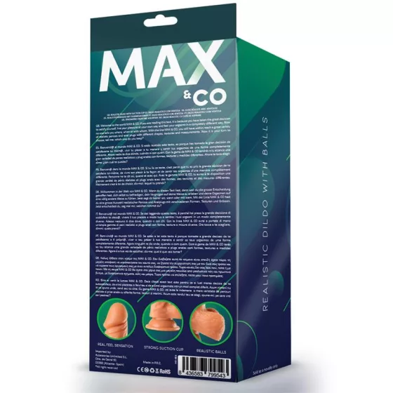 Max & Co – Zane realisztikus, tapadótalpas dildó (19,3 cm)