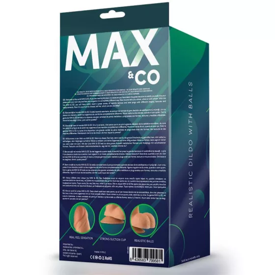 Max & Co – Saul realisztikus, tapadótalpas dildó (21 cm)