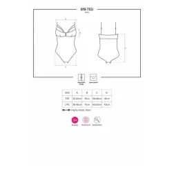 Obsessive 818-TED-1 alul niyott teddy (fekete)