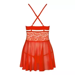 Obsessive 838-BAB-3 babydoll és alsó (piros)