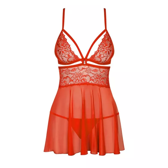 Obsessive 838-BAB-3 babydoll és alsó (piros)