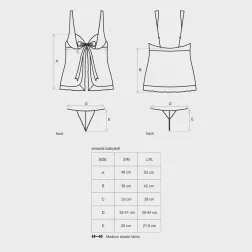 Obsessive Amanta babydoll és alsó (fekete)