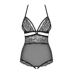 Obsessive 838-TED-1 alul nyitott teddy (fekete).