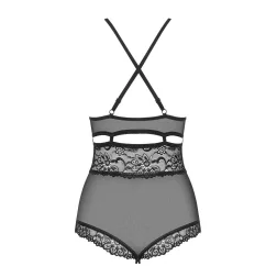 Obsessive – 838-TED-1 alul nyitott teddy (fekete).