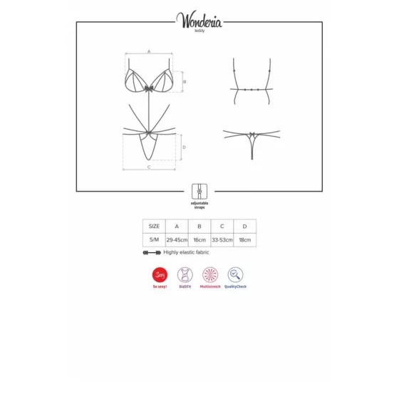 Obsessive Wonderia teddy (fekete)
