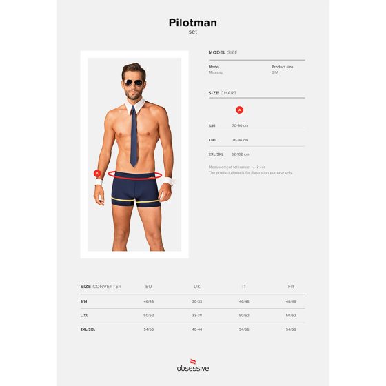Obsessive Men Pilotman hatrészes pilóta jelmez.