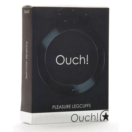 Ouch! Pleasure Legcuffs fém bokabilincs (fekete)