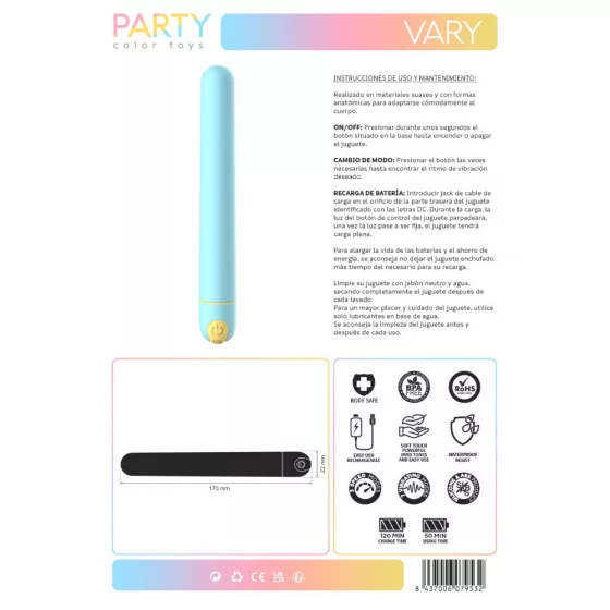 Party Color Toys – Vary akkumulátoros rúdvibrátor