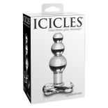 Icicles tripla gömbös anál dildó üvegből