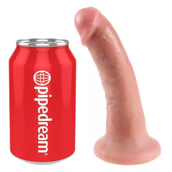 King Cock – 6" dildó (15 cm, világos bőrszín)
