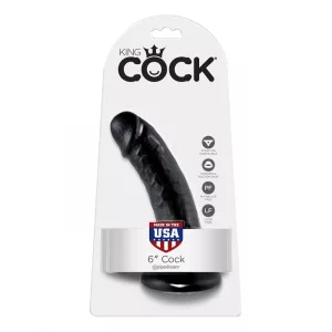 King Cock 6" dildó (15 cm - fekete)