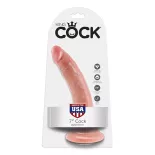 King Cock – 7" dildó (18 cm, világos bőrszín)