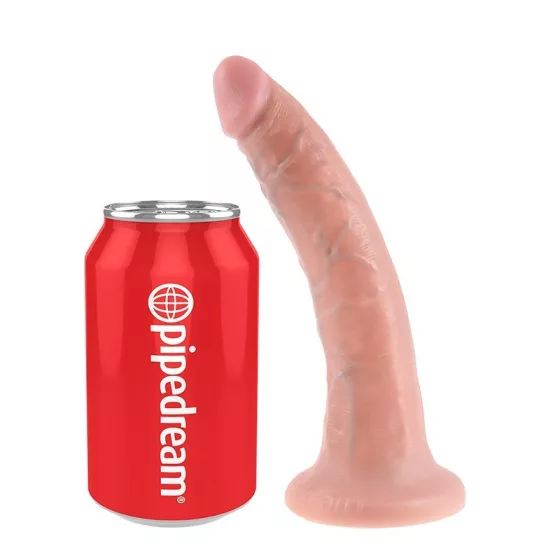 King Cock – 7" dildó (18 cm, világos bőrszín)