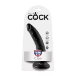 King Cock – 7" dildó (18 cm, fekete)