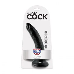 King Cock 7" dildó (18 cm - fekete)