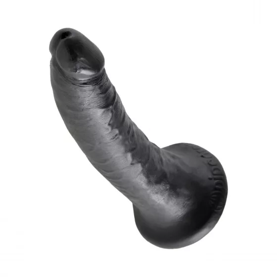 King Cock – 7" dildó (18 cm, fekete)