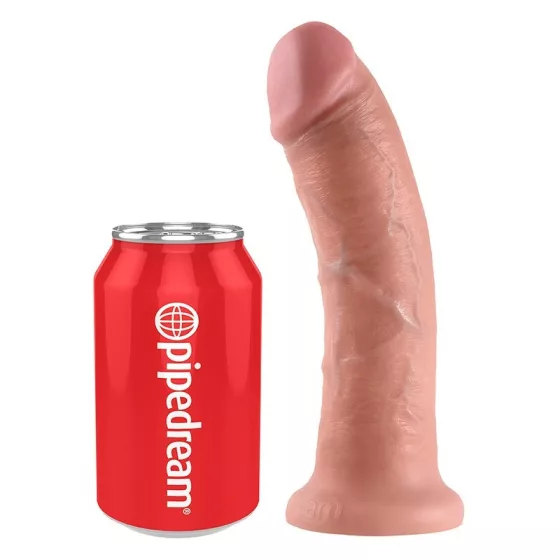 King Cock – 8" dildó (20 cm, világos bőrszín)
