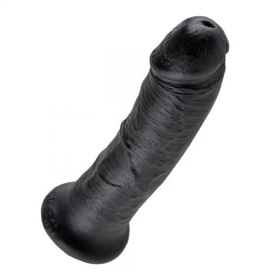 King Cock – 8" dildó (20 cm, fekete)