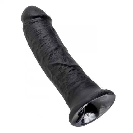King Cock – 8" dildó (20 cm, fekete)