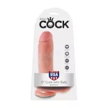   King Cock – 8" dildó herékkel (20 cm, világos bőrszín)