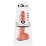   King Cock – 10" dildó herékkel (25 cm, világos bőrszín)