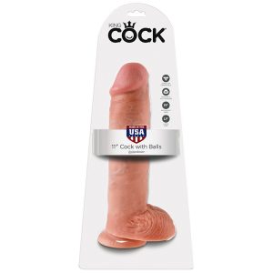 King Cock 11" dildó, herékkel (28 cm)