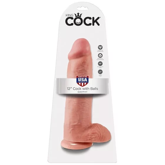 King Cock – 12" dildó herékkel (30 cm)