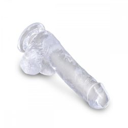 King Cock Clear 6" dildó herékkel (15 cm)