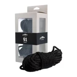   Pick & Love – No. 91 fekete, selyemhatású bondage kötél (10 m)
