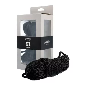 Pick & Love – No. 91 fekete, selyemhatású bondage kötél (10 m)