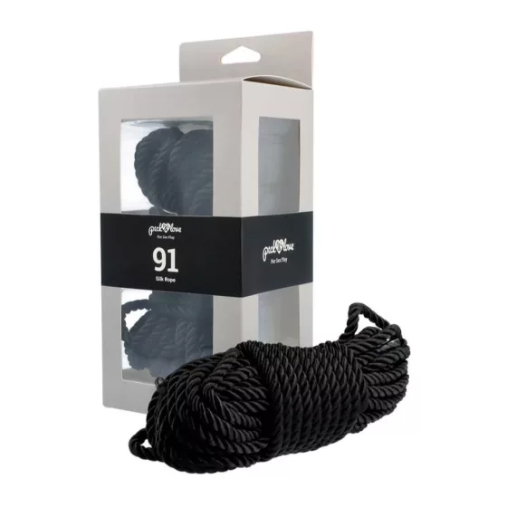 Pick & Love – No. 91 fekete, selyemhatású bondage kötél (10 m)