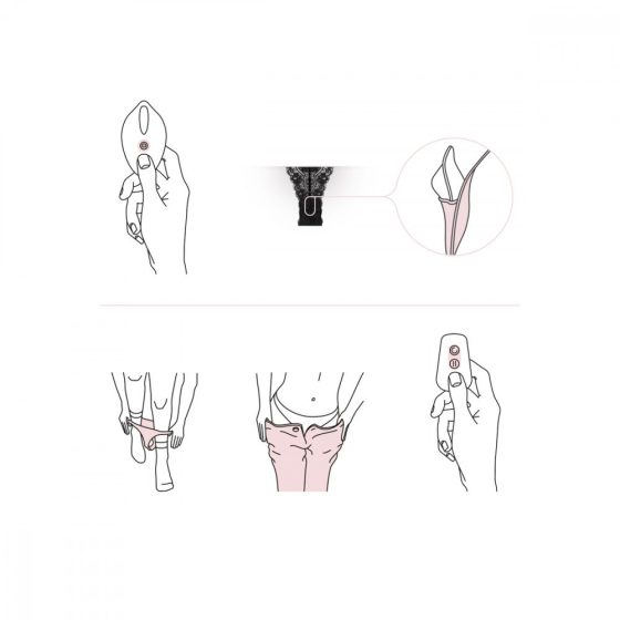 Pantyrebel hordható, távirányítós vibrátor, alsóneművel (thong).