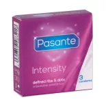   Pasante Intensity redőzött és rücskös felületű óvszer (3 db)