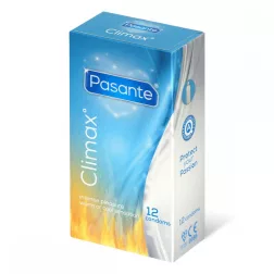   Pasante Climax bordázott óvszerek hűsítő vagy hevítő hatással (12 db)