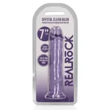   RealRock – egyenes vonalvezetésű realisztikus, tapadótalpas dildó (18 cm)