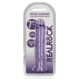   RealRock – egyenes vonalvezetésű realisztikus, tapadótalpas dildó (18 cm)