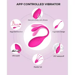 Realov – Serena okos vibrációs tojás (piros) (APP-os)