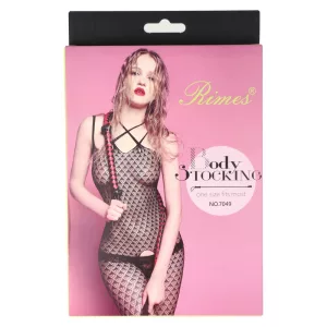 Rimes – sűrűn mintázott, alul nyitott cicaruha (Model 7049)
