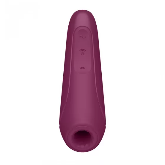 Satisfyer Curvy 1+ léghullámos csiklóizgató, vibrációval (bordó) (APP-os)
