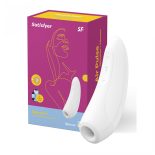   Satisfyer Curvy 1+ léghullámos csiklóizgató, vibrációval (fehér) (APP-os)