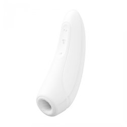   Satisfyer Curvy 1+ léghullámos csiklóizgató, vibrációval (fehér) (APP-os)