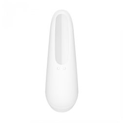   Satisfyer Curvy 1+ léghullámos csiklóizgató, vibrációval (fehér) (APP-os)