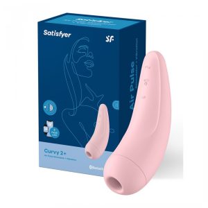 Satisfyer Curvy 2+ léghullámos csiklóizgató, vibrációval (rózsaszín) (APP-os)