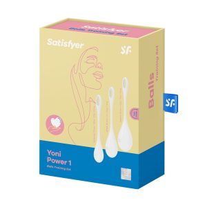 Satisfyer Yoni Power 1. három darabos, intim-izomzat regeneráló készlet (fehér). Satisfyer Yoni Power 1. három darabos, intim-izomzat regeneráló készlet (fehér).